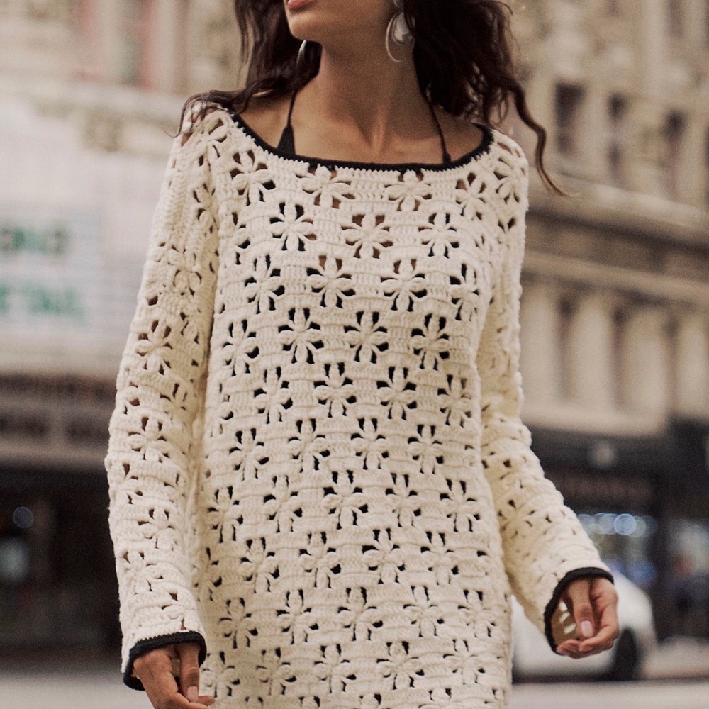 Free People Rue Crochet Tunic